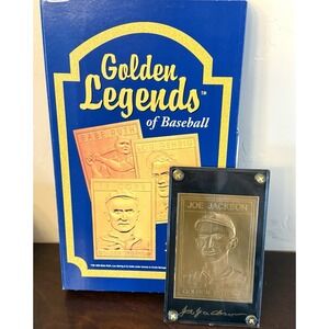 1995 Golden Legends 22k Gold Joe Jackson Card in box with Certificate COA